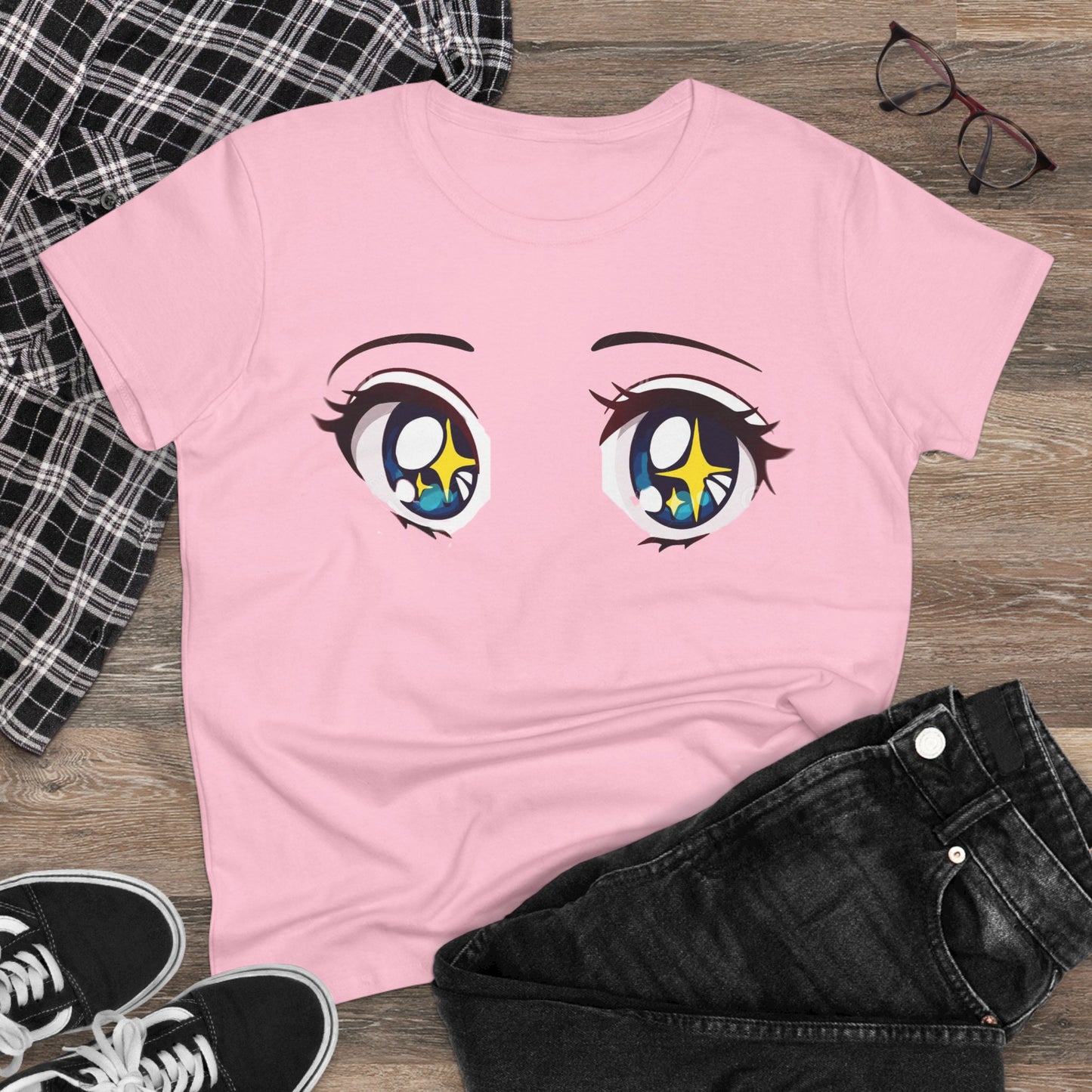 Star Eyes Cotton Tee - KawaiiFits™