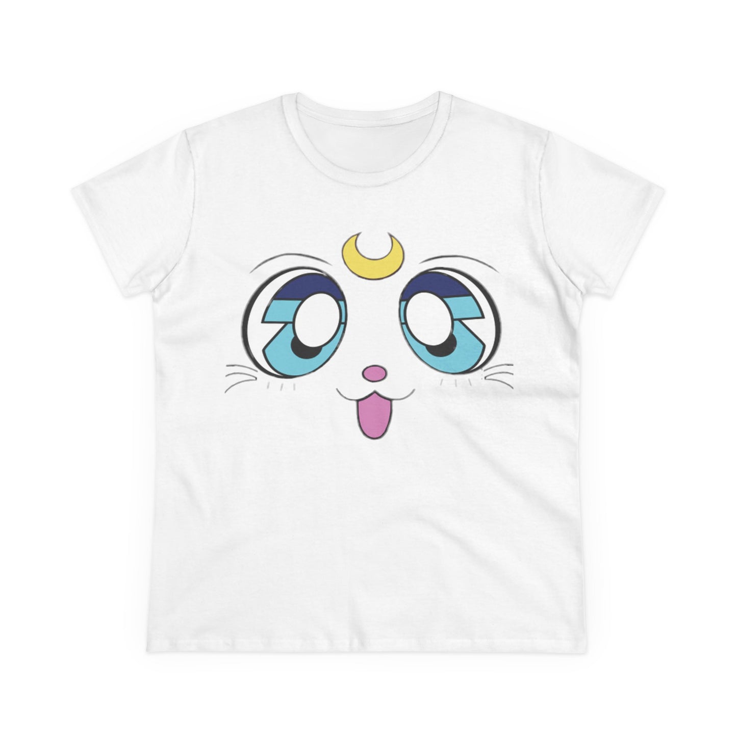 Moon Kitty Cotton Tee - KawaiiFits™