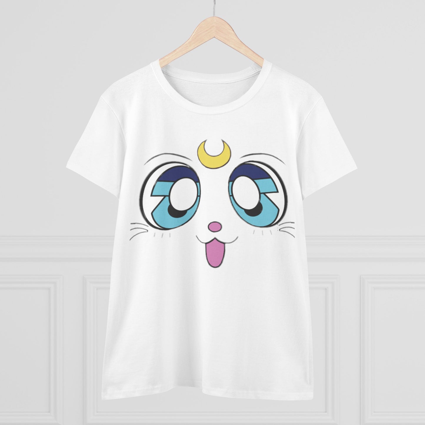 Moon Kitty Cotton Tee - KawaiiFits™