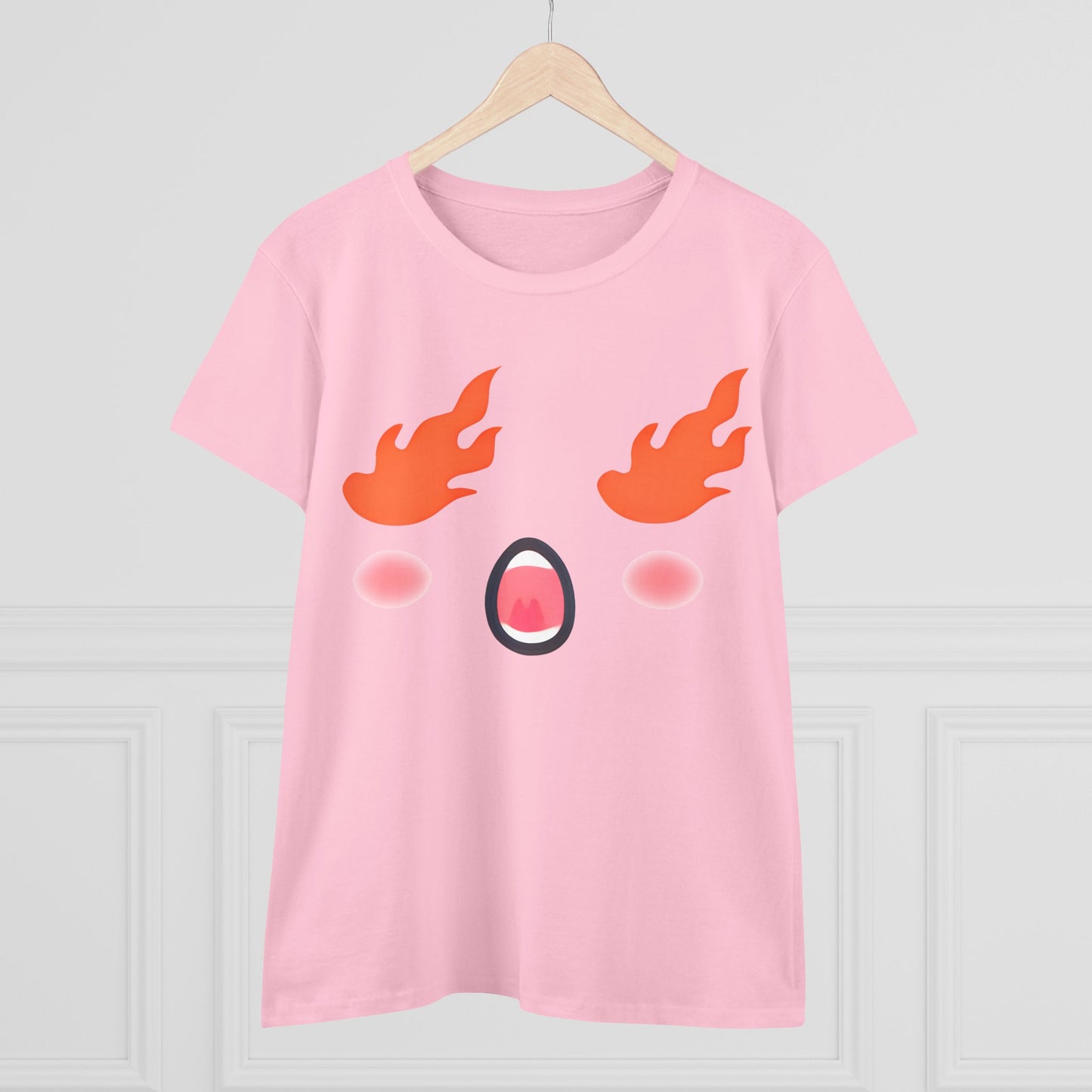 Fire Eyes Cotton Tee - KawaiiFits™