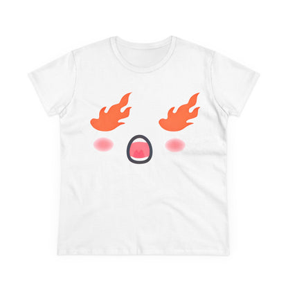 Fire Eyes Cotton Tee - KawaiiFits™