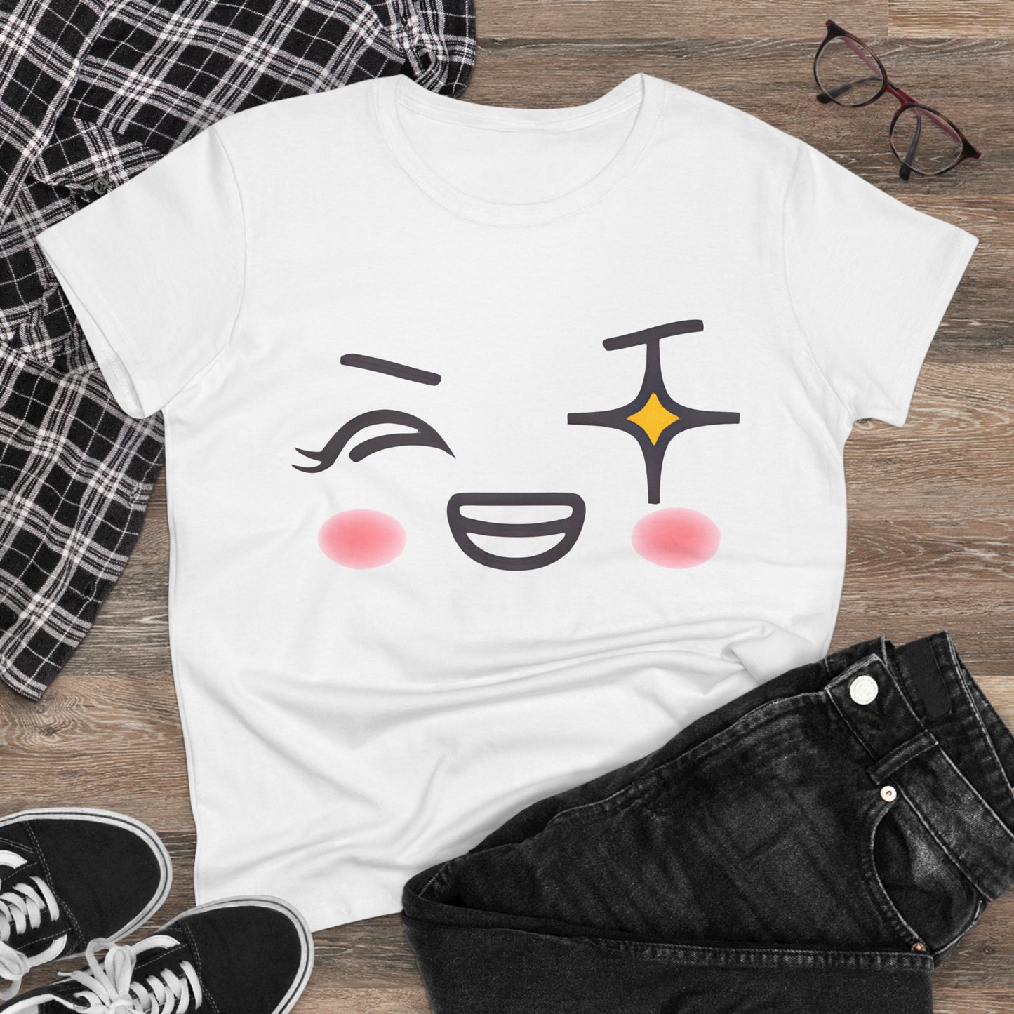 Wink Cotton Tee - KawaiiFits™