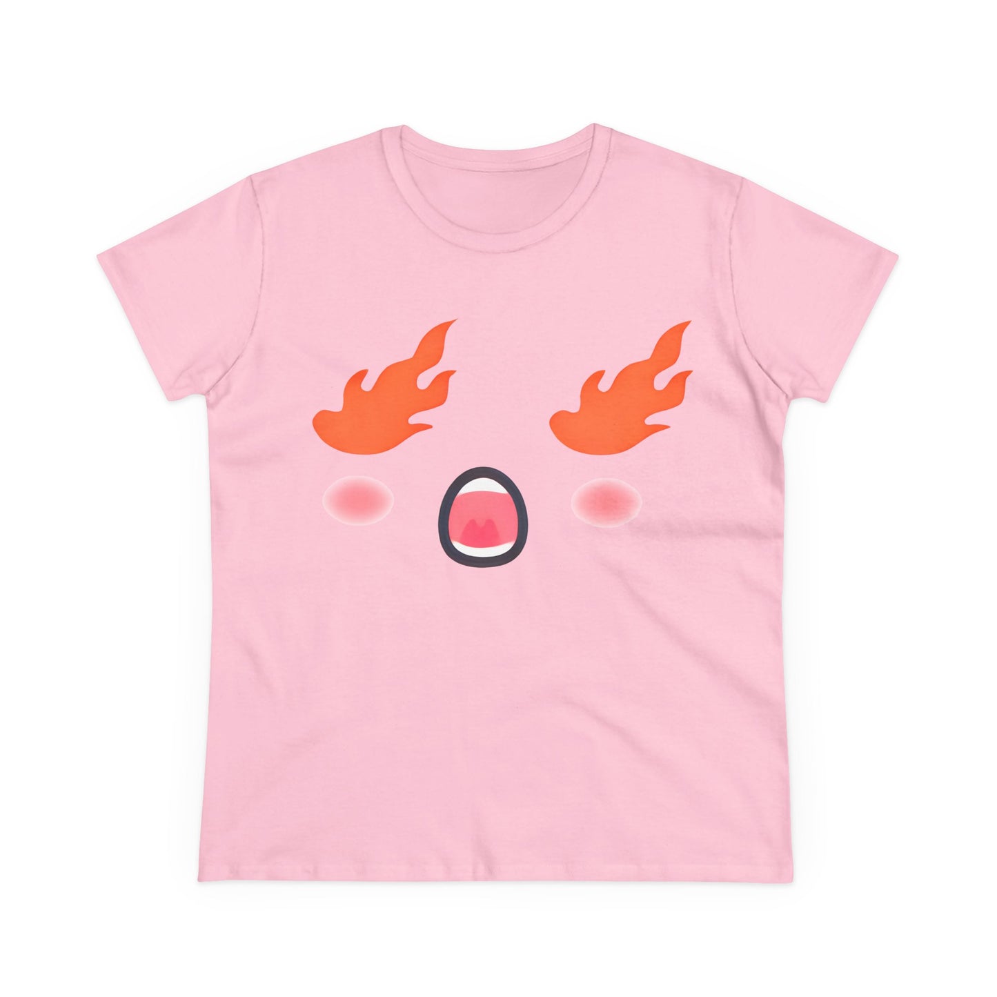 Fire Eyes Cotton Tee - KawaiiFits™