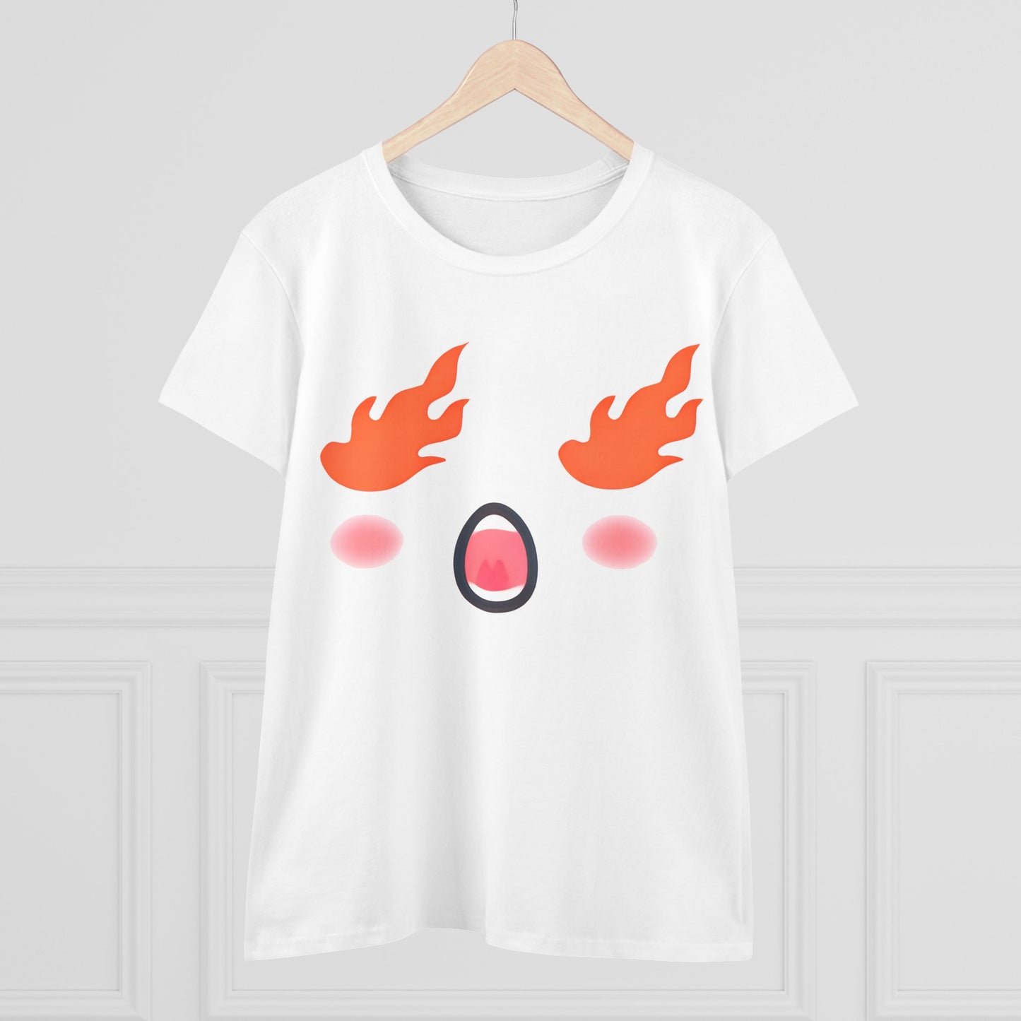 Fire Eyes Cotton Tee - KawaiiFits™