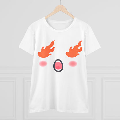 Fire Eyes Cotton Tee - KawaiiFits™