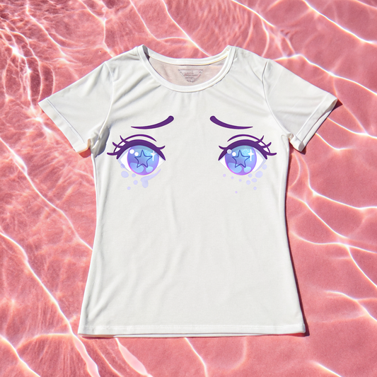 Galaxy Eyes Cotton Tee - KawaiiFits™