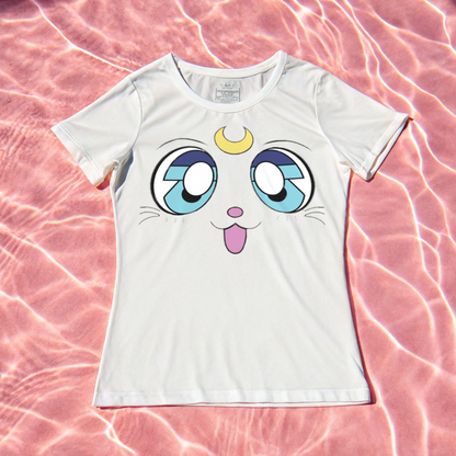 Moon Kitty Cotton Tee - KawaiiFits™